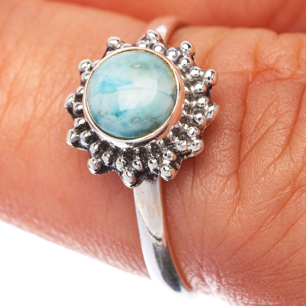 Larimar Dainty Ring Size 6.75 (925 Sterling Silver) R145247