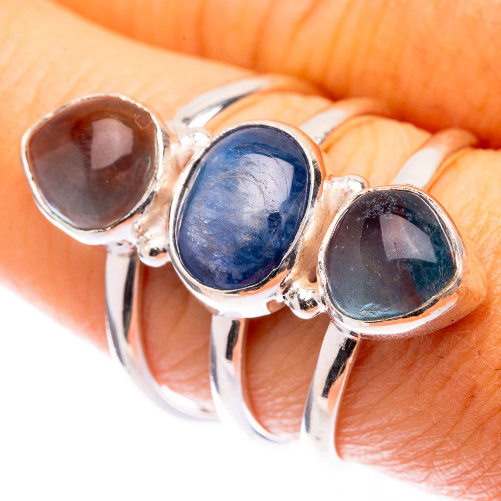 Kyanite, Blue Fluorite Ring Size 8 (925 Sterling Silver) R141508