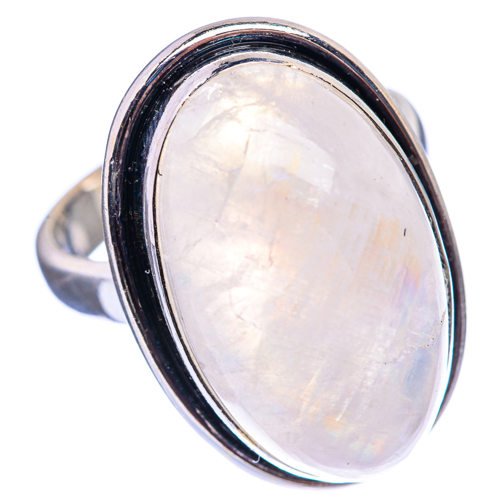 Rainbow Moonstone Ring Size 6.5 (925 Sterling Silver) R142855