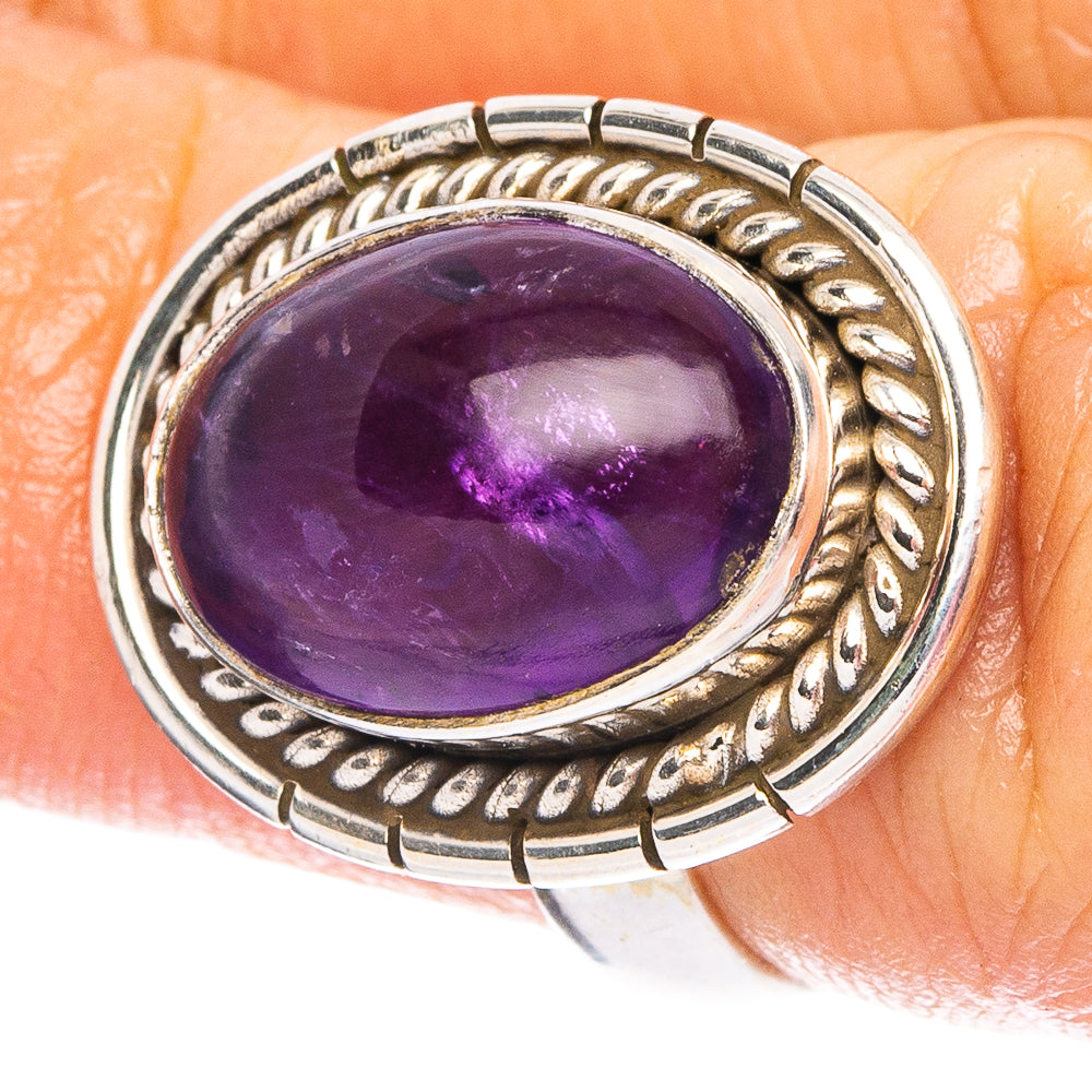 Amethyst 925 Sterling Silver Ring Size 5 (925 Sterling Silver) R6255