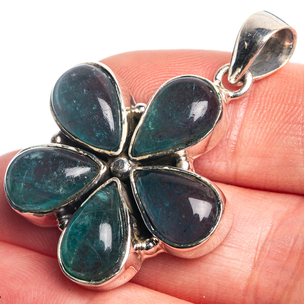 Blue Fluorite Pendant 1 1/2" (925 Sterling Silver) P39780
