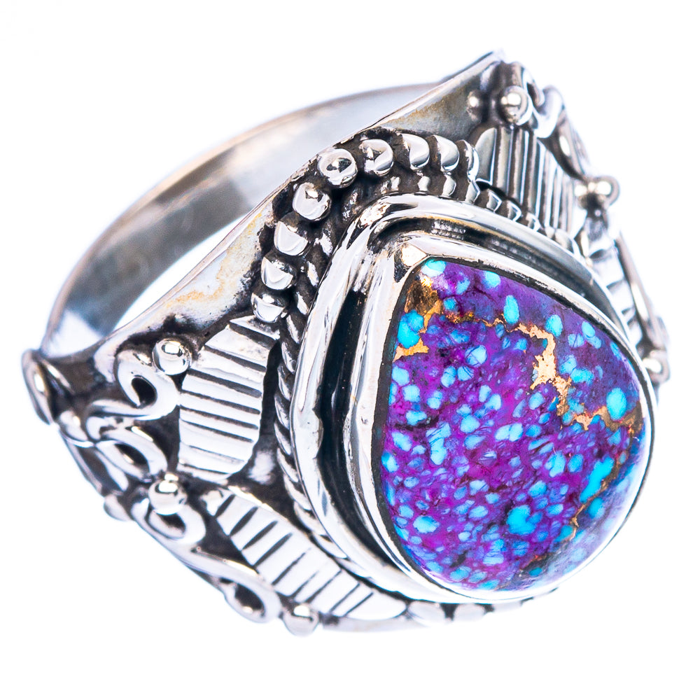 Purple Copper Composite Turquoise Ring Size 6.75 (925 Sterling Silver) R4651