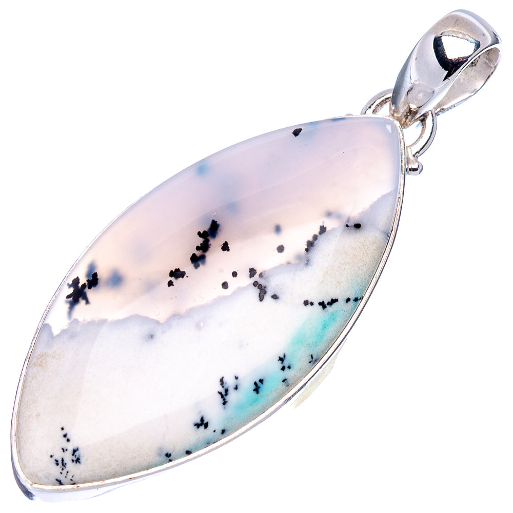 Dendritic Opal Pendant 2" (.925 Sterling Silver)