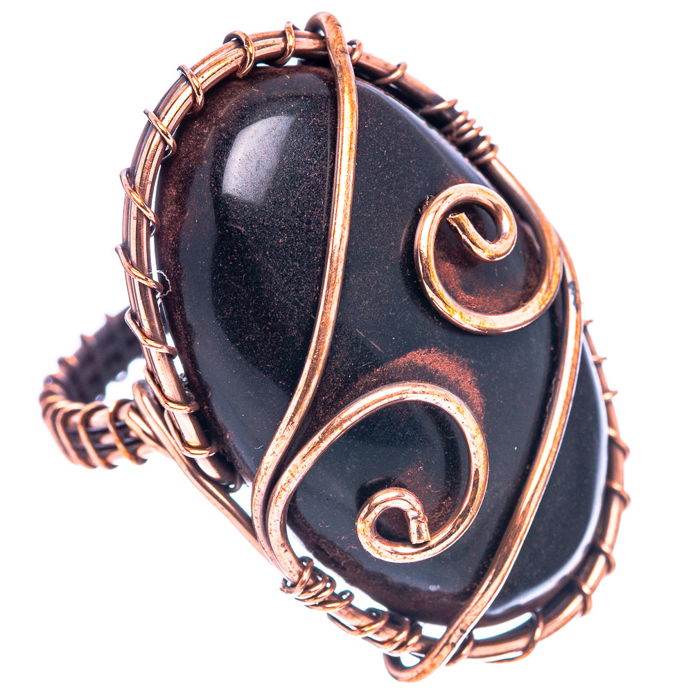 Jet Ring Size 7.25 (Oxidized Copper)
