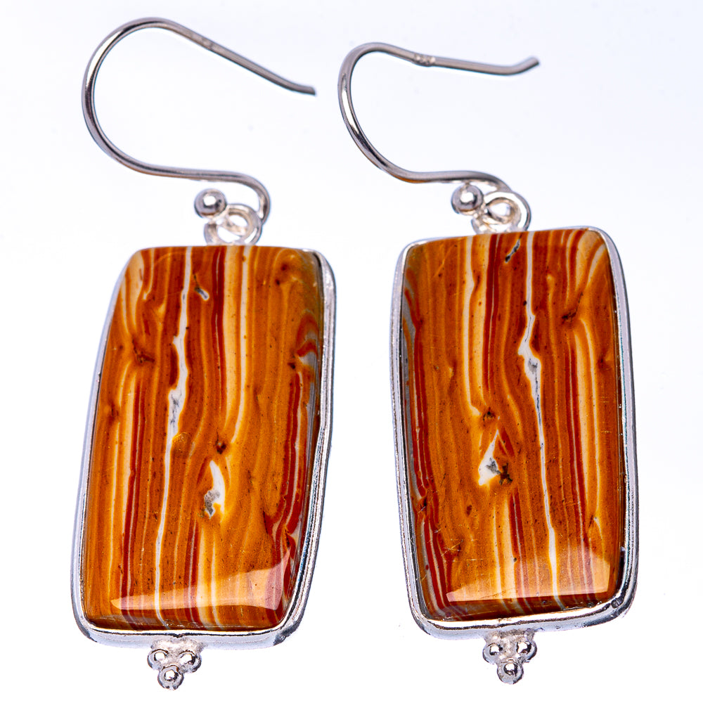 Rolling Hills Dolomite 925 Sterling Silver Earrings 1 3/4" (925 Sterling Silver) E1454