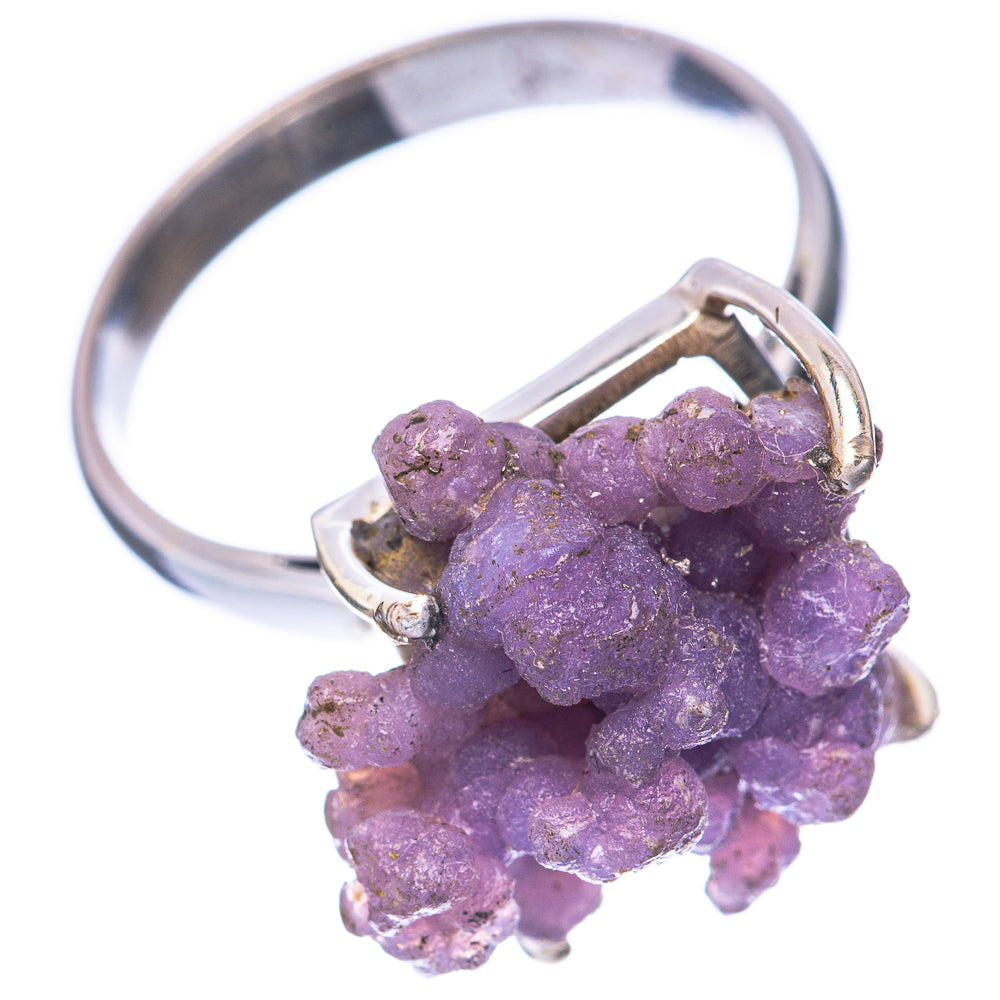 Rare Grape Chalcedony Agate Ring Size 9 (925 Sterling Silver) R1632
