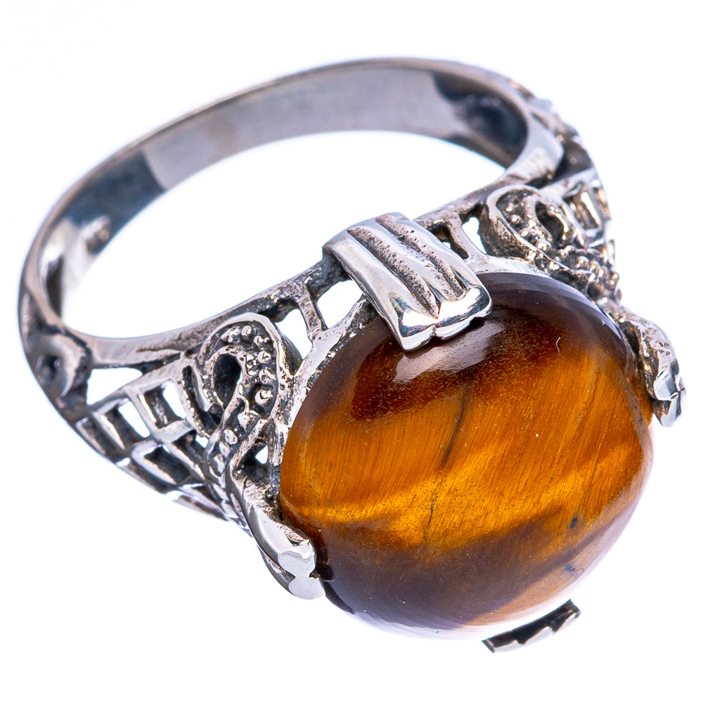 Tiger Eye Ring Size 8 (925 Sterling Silver) R146348