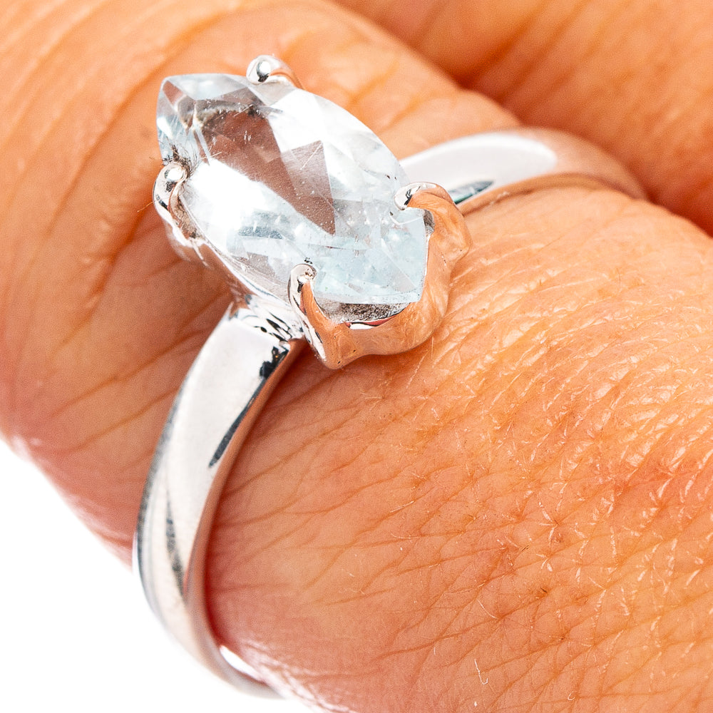 Aquamarine Ring Size 8.75 (.925 Sterling Silver)
