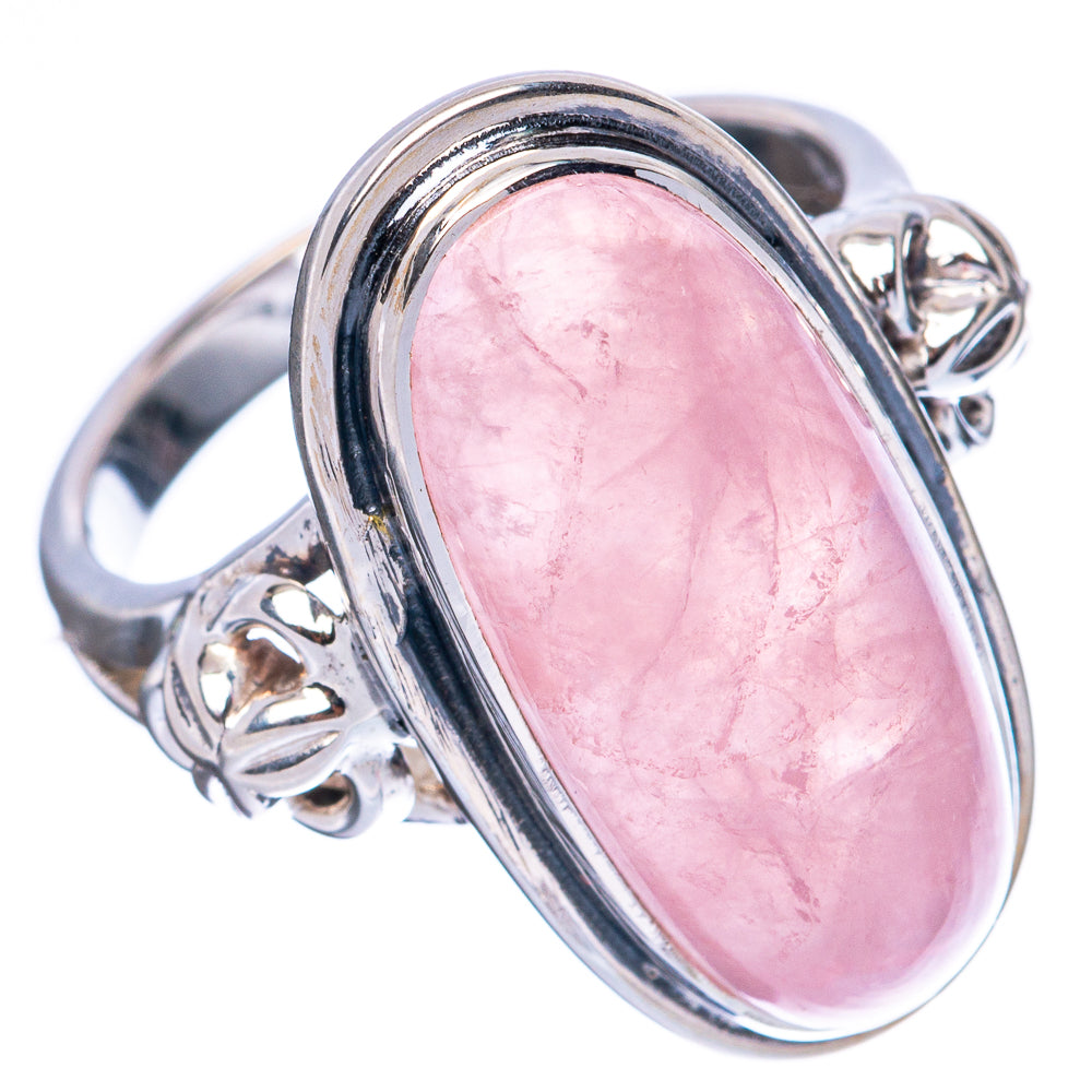 Premium Rose Quartz 925 Sterling Silver Ring Size 6.75 Ana Co R3640