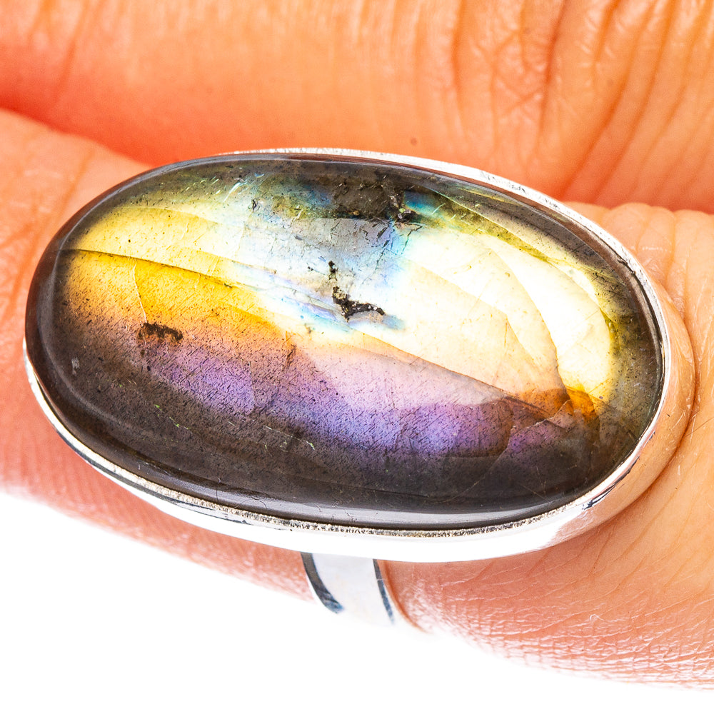 Labradorite Ring Size 6.75 (925 Sterling Silver) R4669