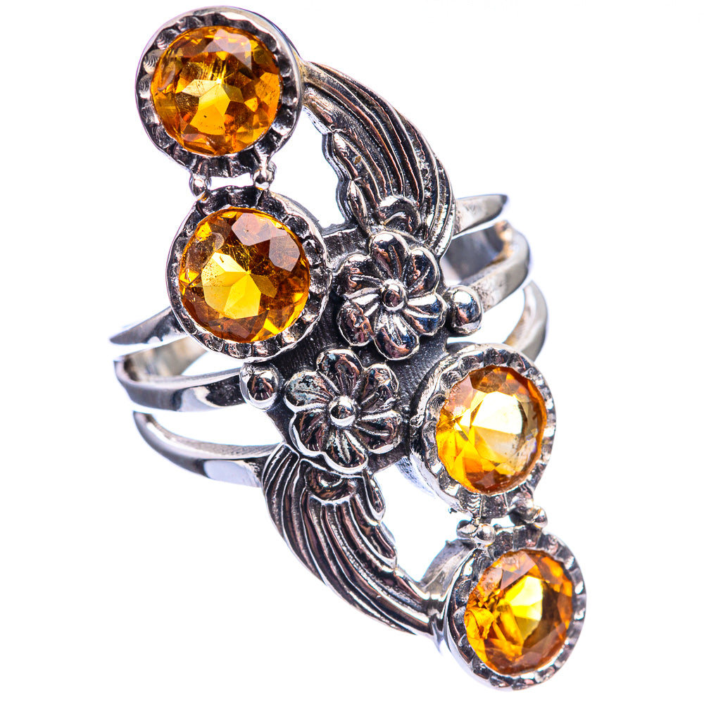 Faceted Citrine Ring Size 7.5 (925 Sterling Silver) R141953