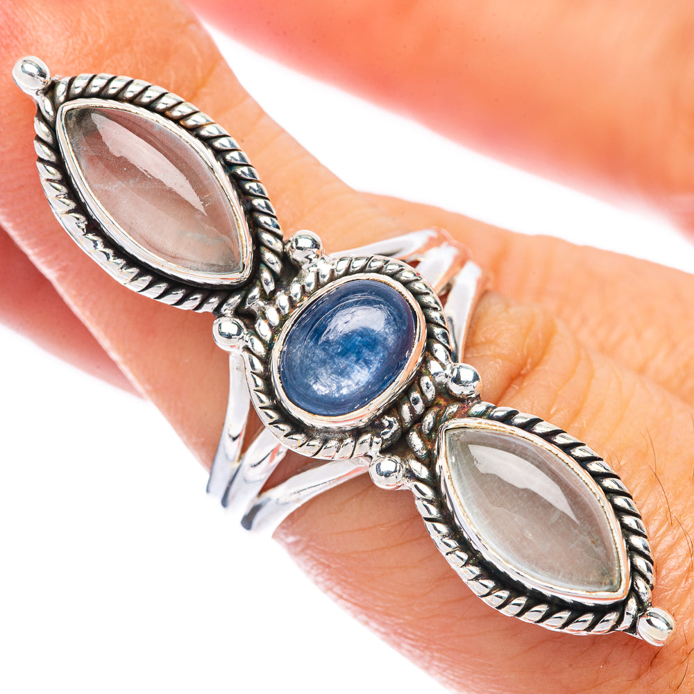 Large Kyanite, Aquamarine Ring Size 6.5 (925 Sterling Silver) R144807