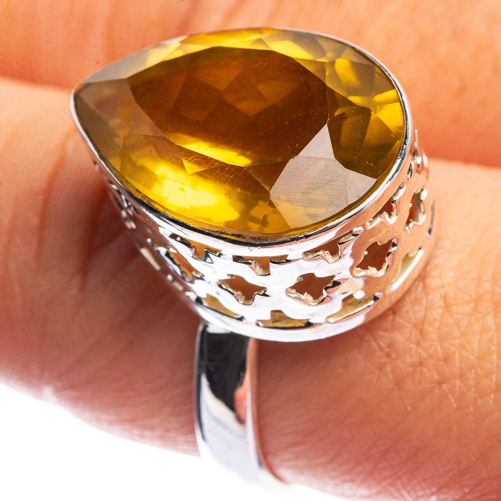 Faceted Citrine Ring Size 9 (925 Sterling Silver) R144149