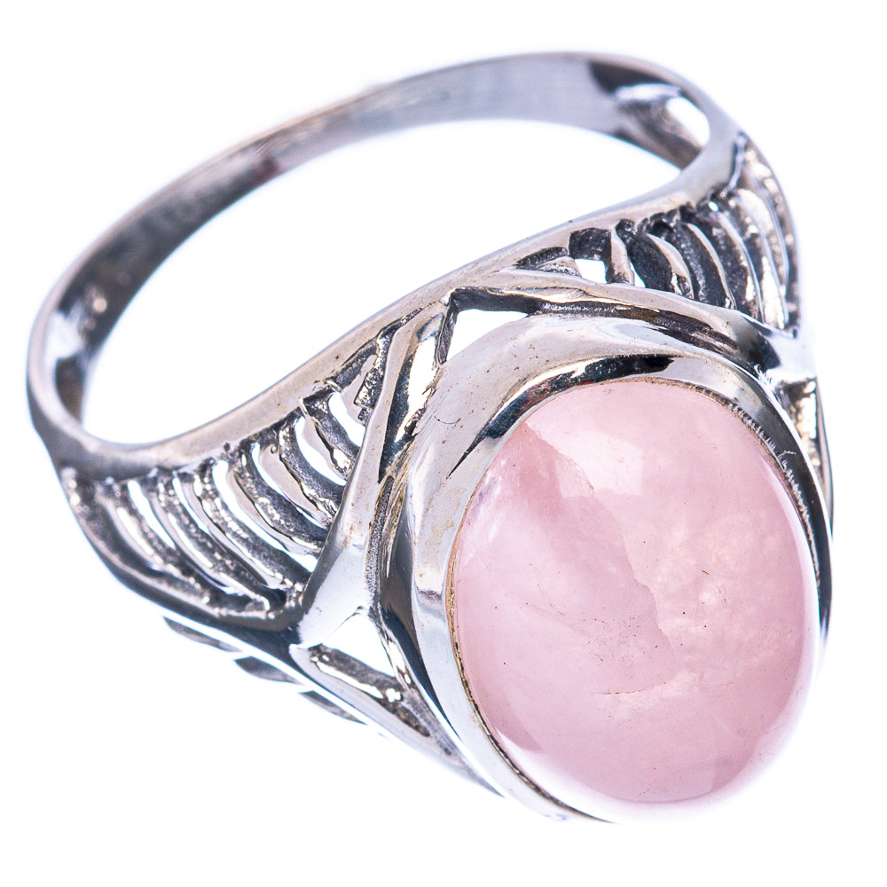 Rose Quartz Ring Size 7.75 (925 Sterling Silver) R2855