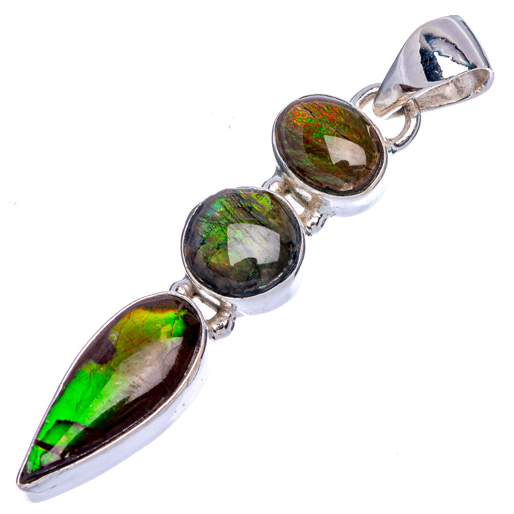 Ammolite Pendant 1 7/8" (925 Sterling Silver) P40329