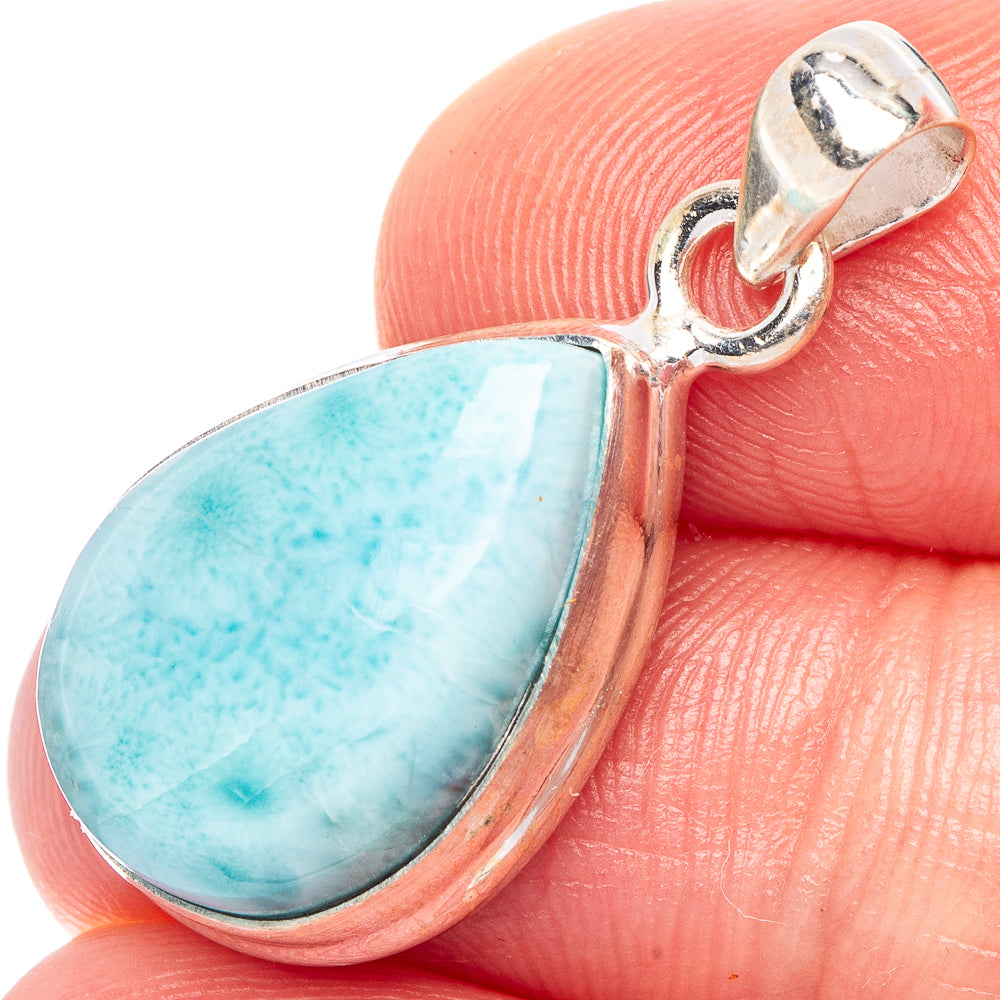 Larimar Pendant 1 1/8" (925 Sterling Silver) P44260