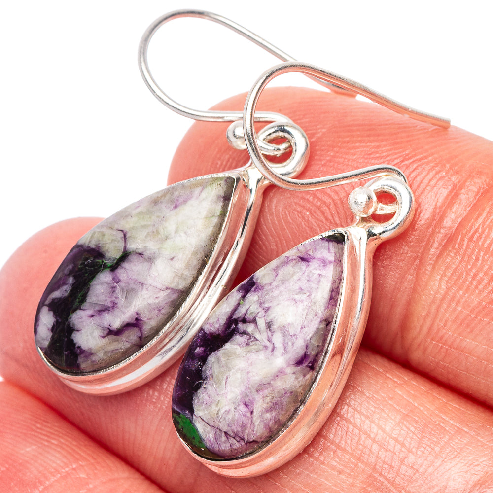 Kammererite Earrings 1 3/8" (925 Sterling Silver) E2414