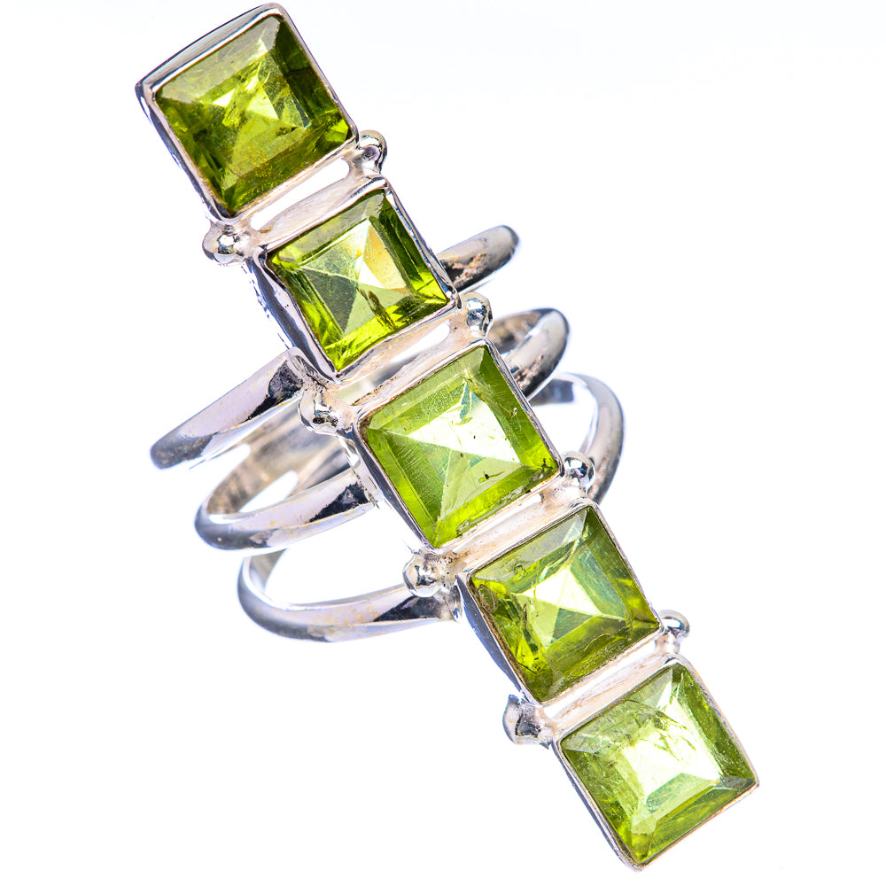 Large Peridot Ring Size 8 (925 Sterling Silver) R142743