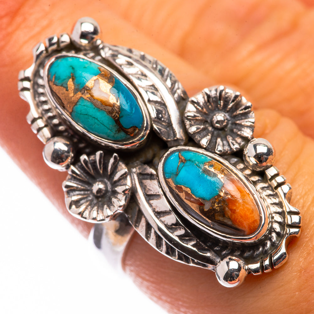 Spiny Oyster Turquoise Ring Size 7 (925 Sterling Silver) R141146