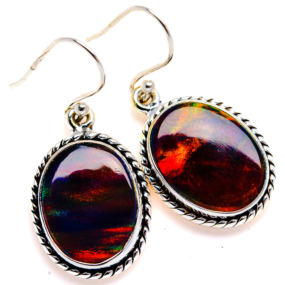 Aura Opal Earrings 1 3/8" (925 Sterling Silver) EARR432088
