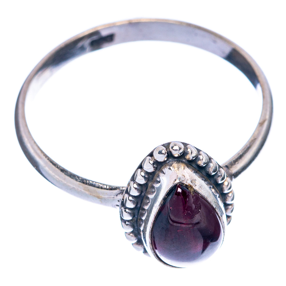 Garnet Dainty Ring Size 8.5 (925 Sterling Silver) R145393