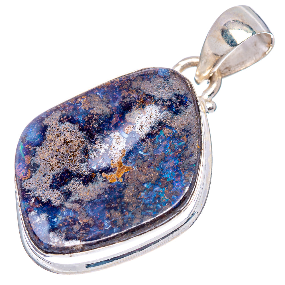 Boulder Opal Pendant 1 3/8" (.925 Sterling Silver)