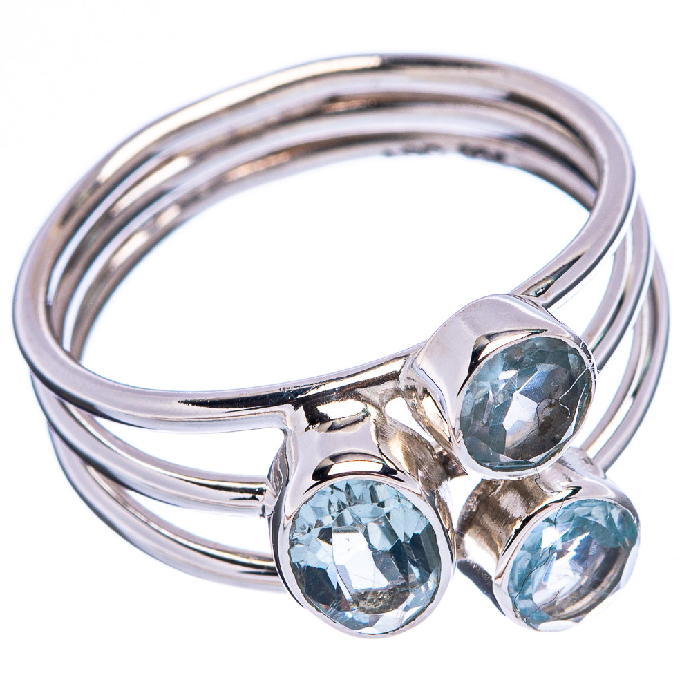 Premium Blue Topaz Ring Size 8.75 (.925 Sterling Silver)