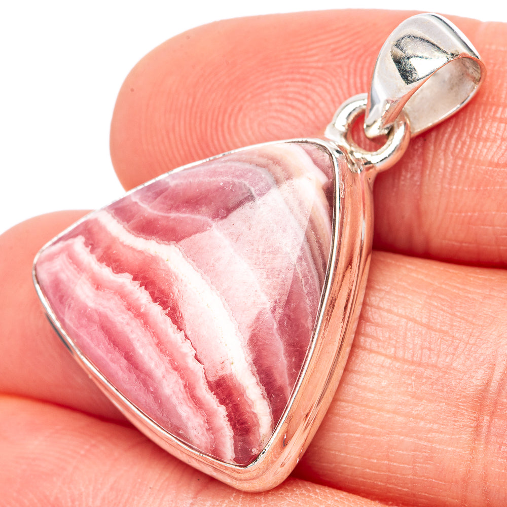 Rhodochrosite Pendant 1 1/4" (925 Sterling Silver) P42797