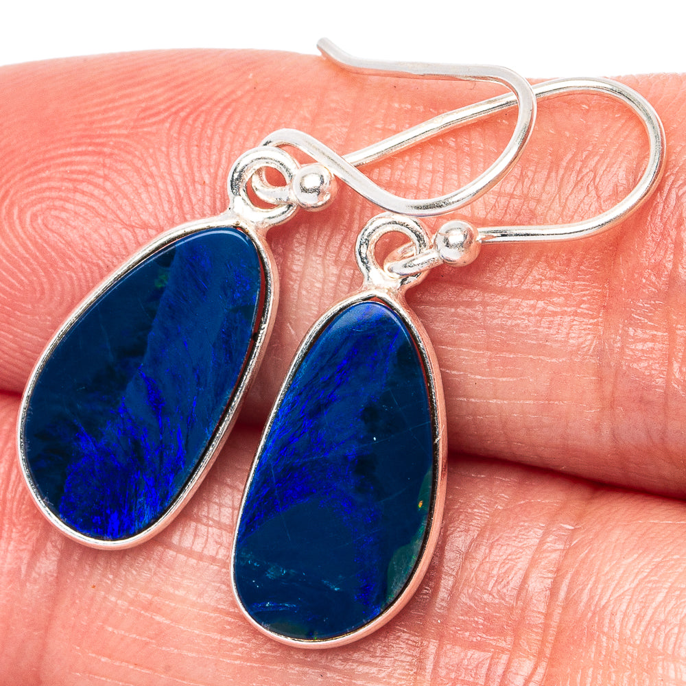 Doublet Opal 925 Sterling Silver Earrings 1 1/8" (925 Sterling Silver) E1975