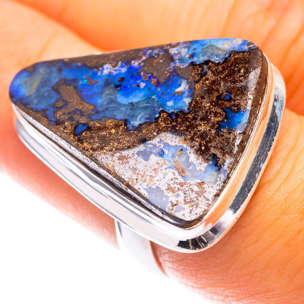 Large Boulder Opal Ring Size 7 (925 Sterling Silver) R141381