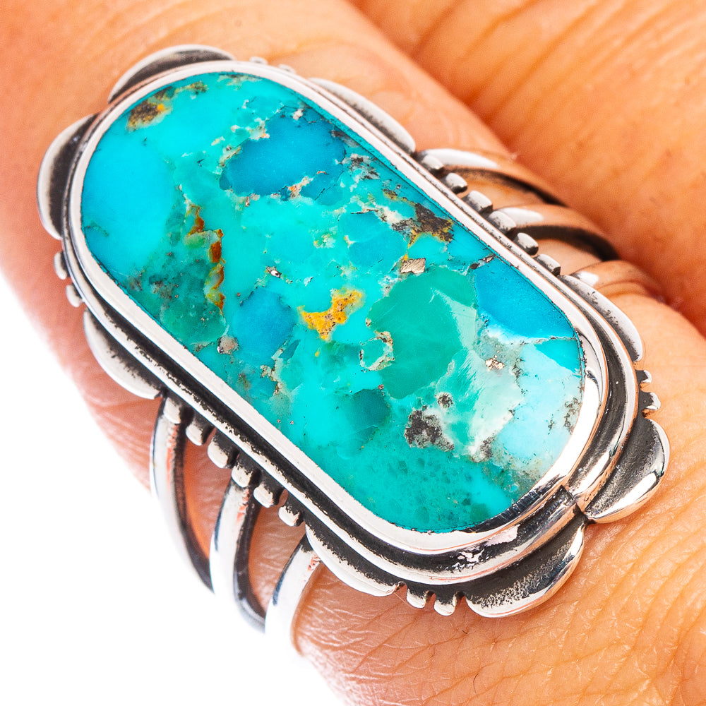 Rare Arizona Turquoise Ring Size 8 (925 Sterling Silver) R7231