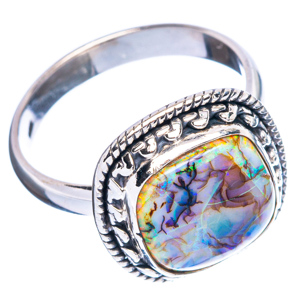 Rare Sterling Opal Ring Size 8.25 (925 Sterling Silver) R4634
