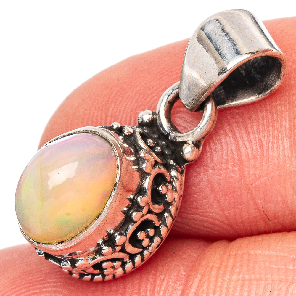 Rare Ethiopian Opal Pendant 7/8" (925 Sterling Silver) P42880