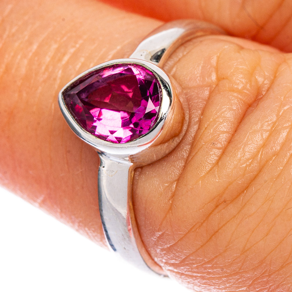Rare Pink Tourmaline Ring Size 6.5 (925 Sterling Silver) R147225