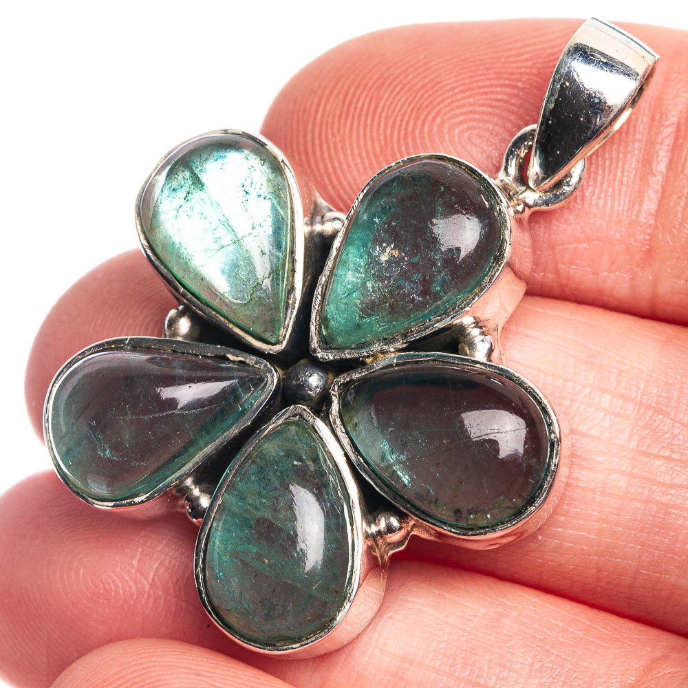 Blue Fluorite Pendant 1 1/2" (925 Sterling Silver) P39768
