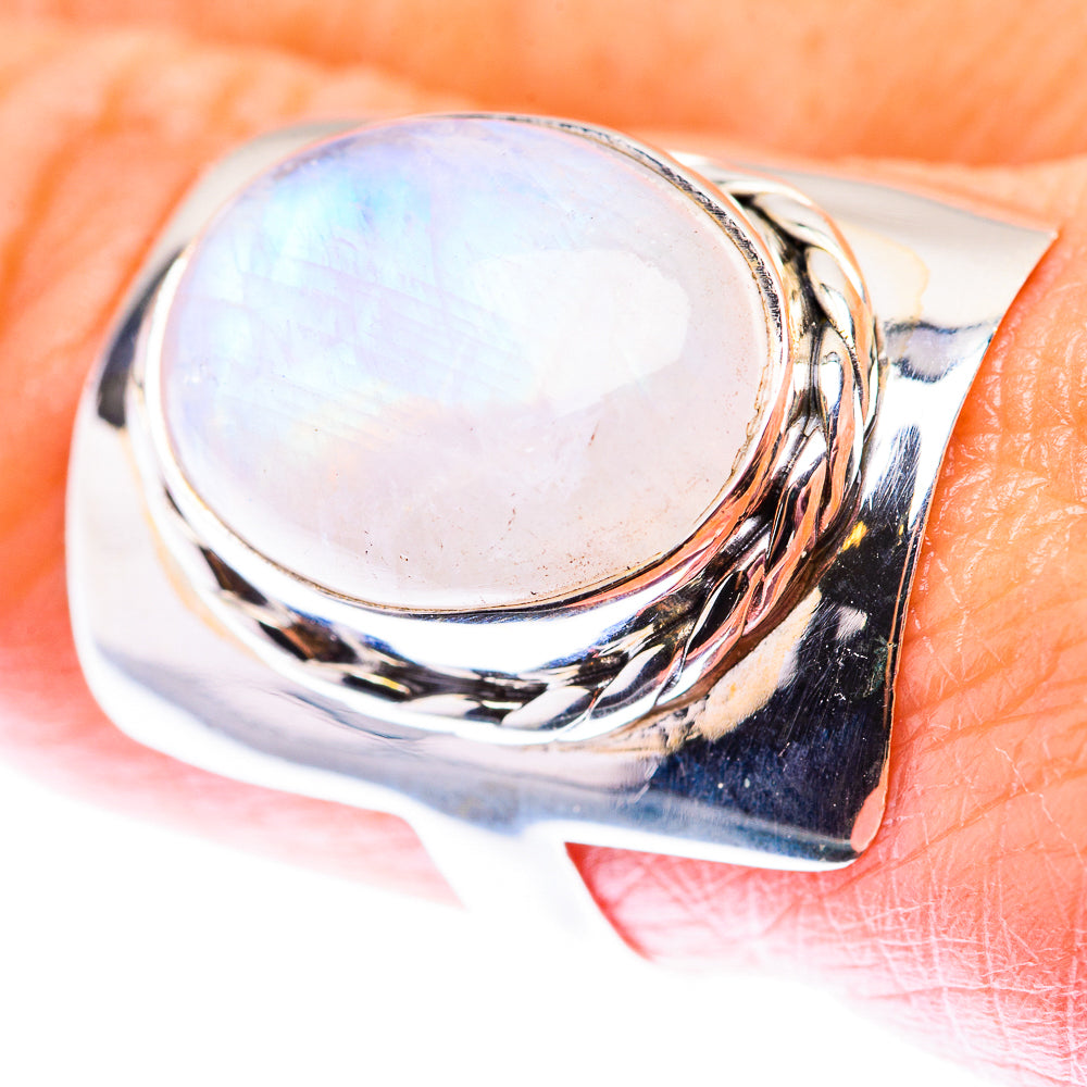 Rainbow Moonstone Ring Size 9 (925 Sterling Silver) RING140098