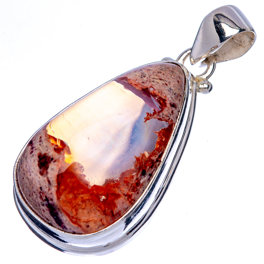 Rare Mexican Fire Opal Pendant 1 5/8" (925 Sterling Silver) P39988