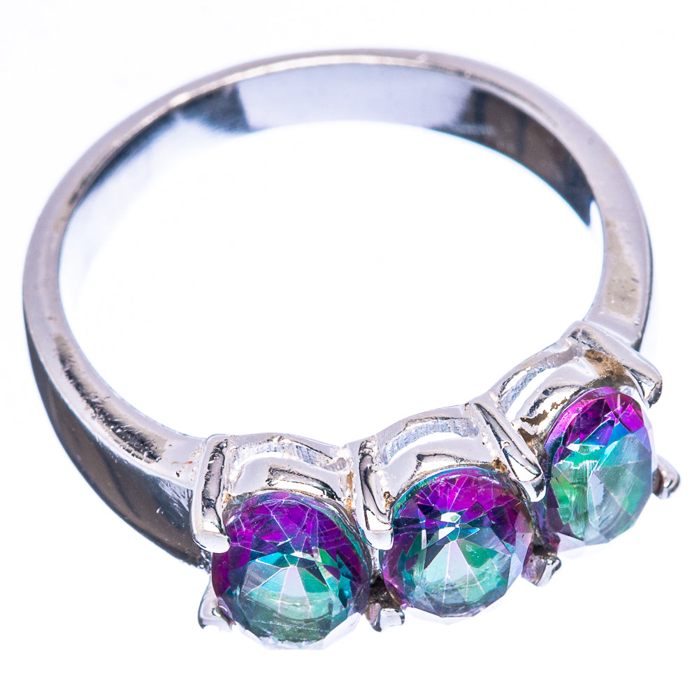 Mystic Topaz Dainty Ring Size 6.5 (925 Sterling Silver) R5178