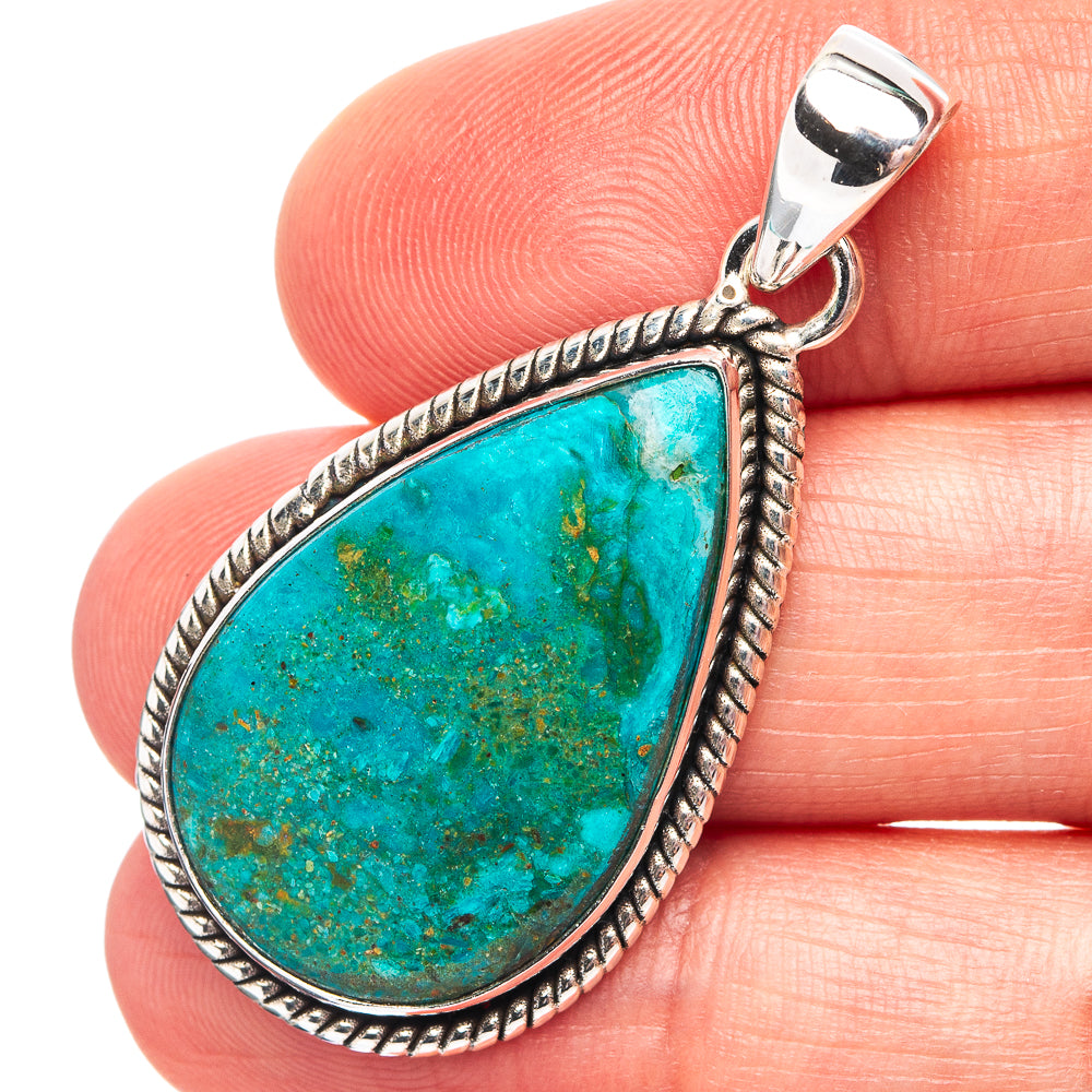 Premium Peruvian Opal Pendant 1 5/8" (.925 Sterling Silver)