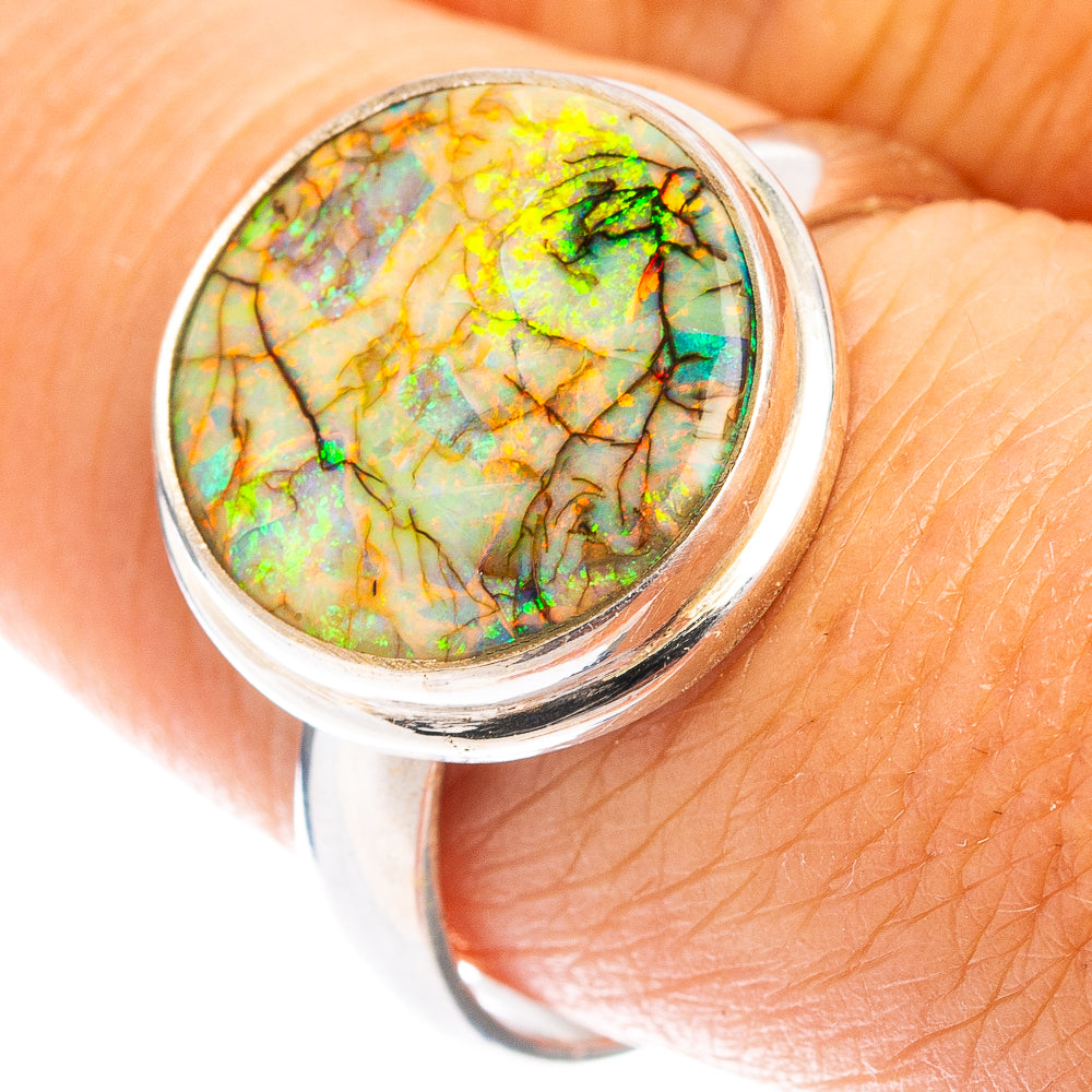 Rare Sterling Opal Ring Size 9 (.925 Sterling Silver)