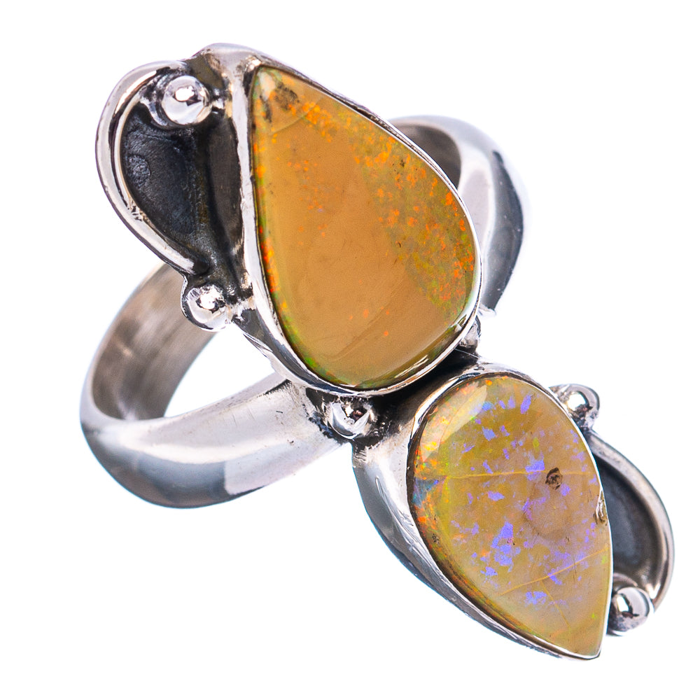 Rare Sterling Opal Ring Size 6 Adjustable (.925 Sterling Silver)