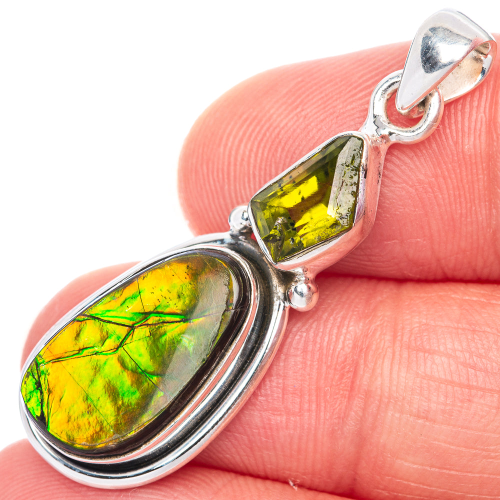 Canadian Ammolite Pendant 1 5/8" (925 Sterling Silver) PD39845