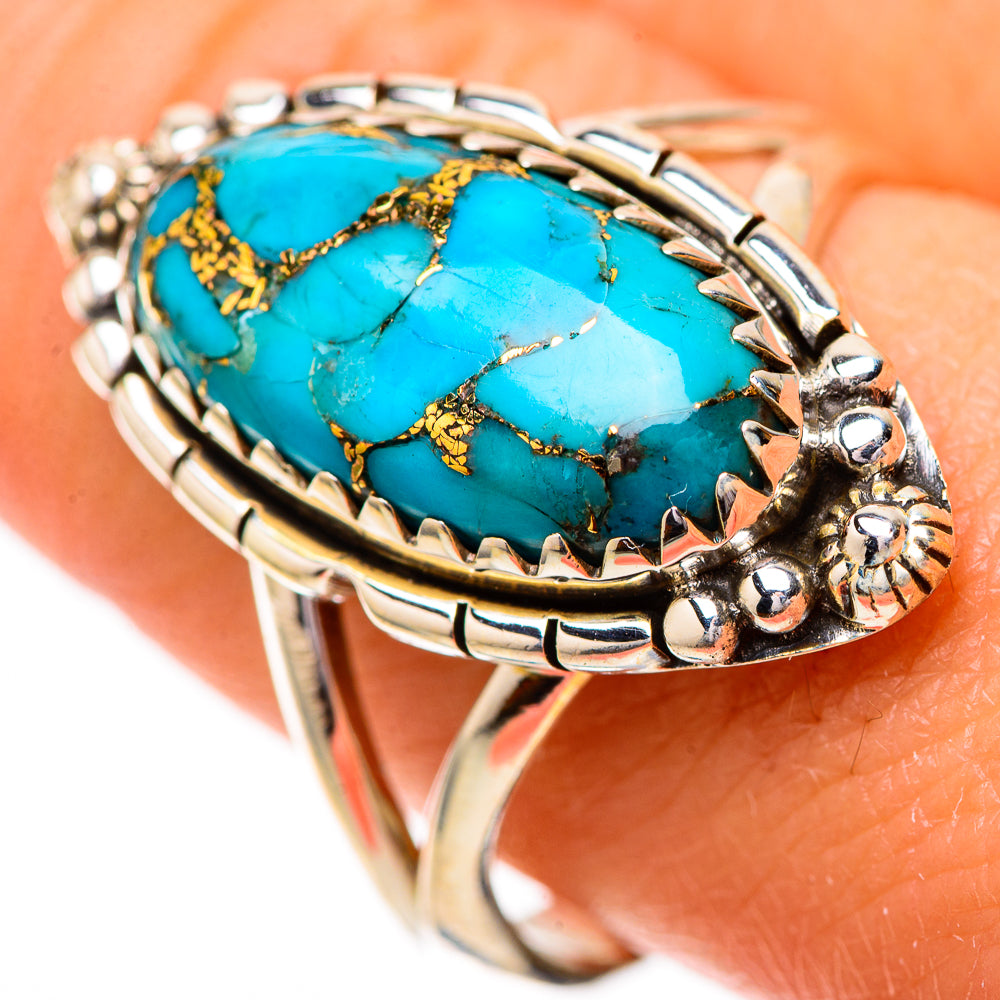 Blue Copper Composite Turquoise Ring Size 10 (925 Sterling Silver) RING139847