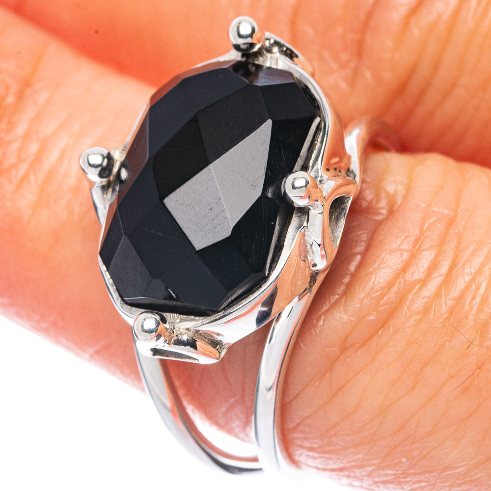 Premium Black Onyx 925 Sterling Silver Ring Size 7.75 (925 Sterling Silver) R2742