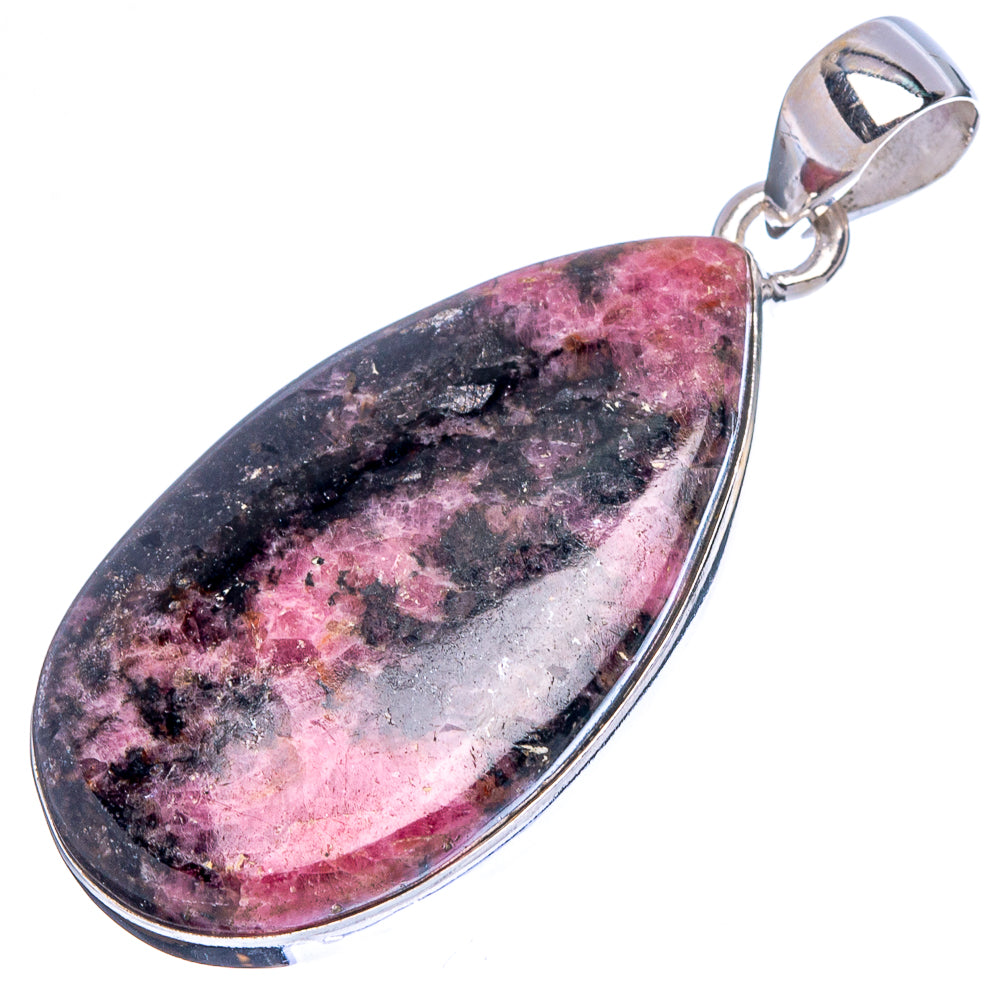 Rhodonite Pendant 1 5/8" (925 Sterling Silver) P43108