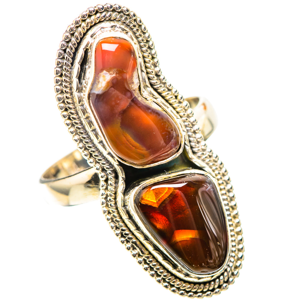 Large Mexican Fire Agate 925 Sterling Silver Ring Size 10 (925 Sterling Silver) RING139625