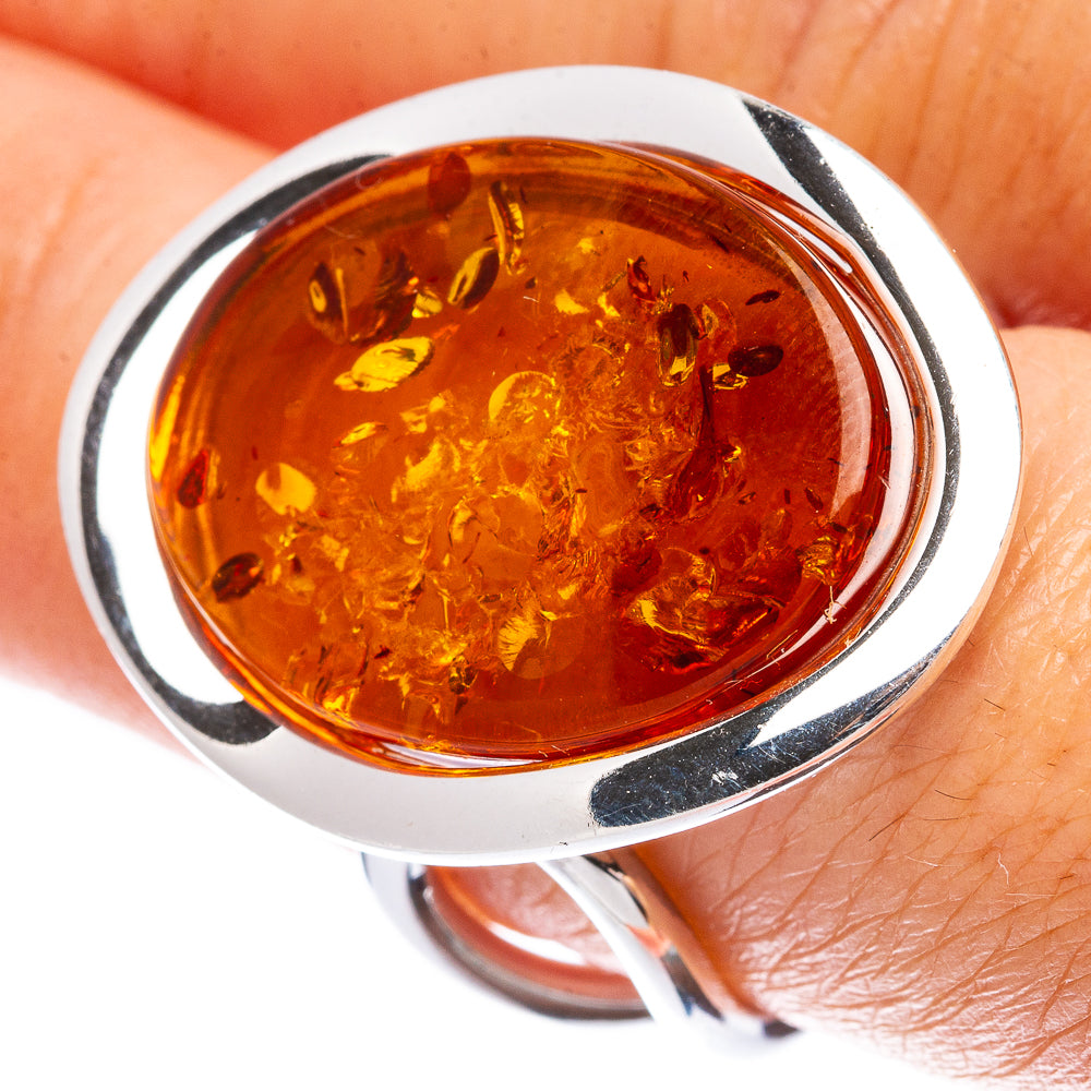 Baltic Amber Ring Size 8 (925 Sterling Silver) R1860