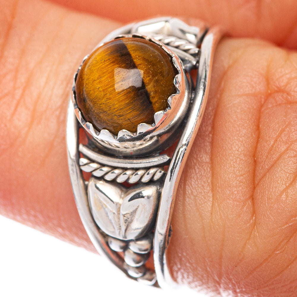 Tiger Eye Dainty Ring Size 6.25 (925 Sterling Silver) R145255