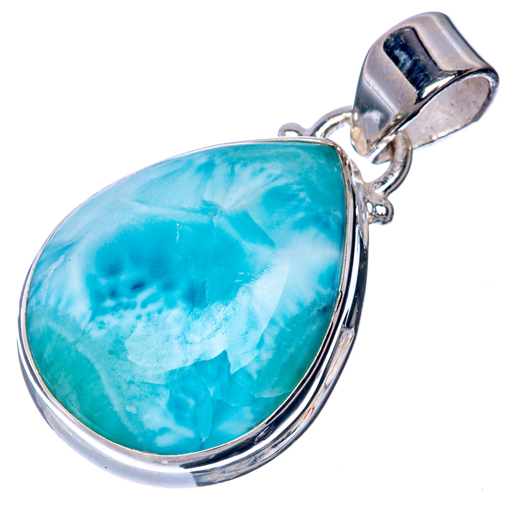 Larimar Pendant 1 1/4" (925 Sterling Silver) P40811