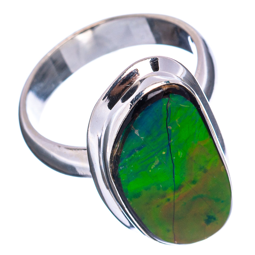Premium Canadian Ammolite Ring Size 5 (.925 Sterling Silver)